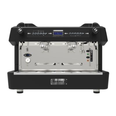 Fiamma Compass 2 Double Boiler Tall Cup Espresso Coffee Machine, Turbo Steam, 2 Groups, Black - Fiamma
