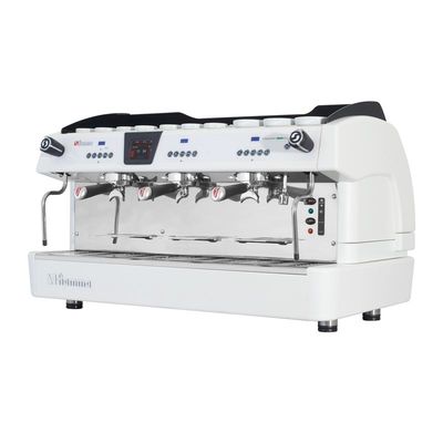 Fiamma Compass 3 Multiboiler Tall Cup Espresso Coffee Machine, 3 Groups, White - Fiamma