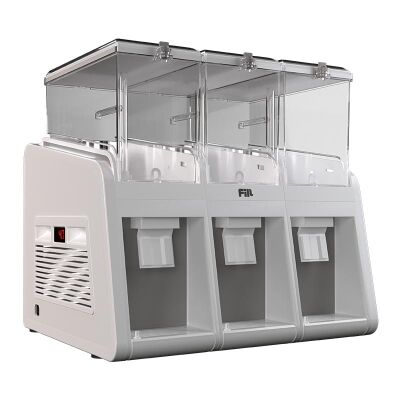 Fill Classic C3-G1 Fıskiyeli Soğuk İçecek Dispenseri, 3x19 L, Beyaz Gri - Fill