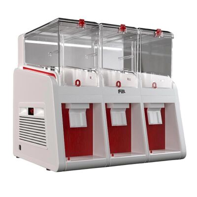 Fill C3-K1 Fıskiyeli Soğuk İçecek Dispenseri, 3x19 L, Beyaz Kırmızı - 1