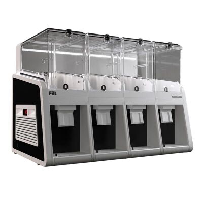 Fill C4-B1 Fıskiyeli Soğuk İçecek Dispenseri, 4x19 L, Beyaz Siyah - 1