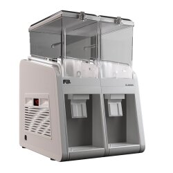 Fill Classic C2-G1 Cold Beverage Dispenser with Fountain, 2x19 L, White Grey - Fill