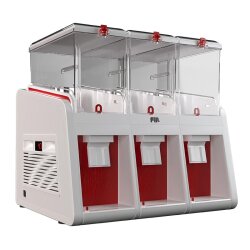 Fill Classic C3-K1 Cold Beverage Dispenser with Fountain, 3x19 L, White Red - 1