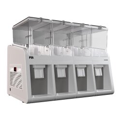 Fill Диспенсер для холодных напитков Classic C4-G1 с фонтаном, 4x19 л, белый серый - Fill