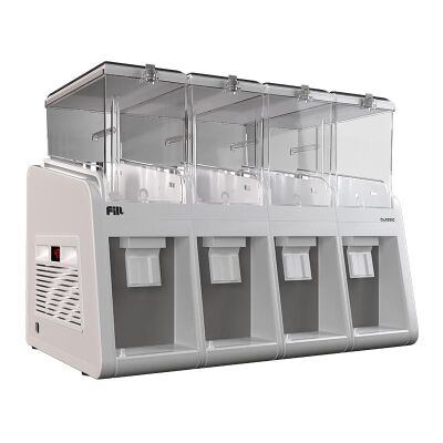 Fill Диспенсер для холодных напитков Classic C4-G1 с фонтаном, 4x19 л, белый серый - Fill