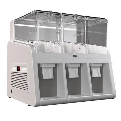 Fill Classic Pro P3-G1 Cold Beverage Dispenser with Fountain, 3x19 L, White Grey - Fill
