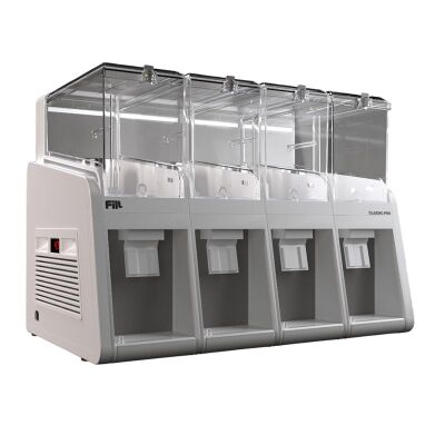 Fill Classic Pro P4-G1 Cold Beverage Dispenser with Fountain, 4x19 L, White Grey - Fill