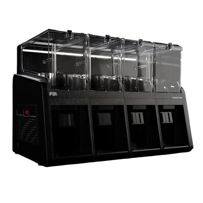 Fill P4-S1 Fıskiyeli Soğuk İçecek Dispenseri, 4x19 L, Siyah - 1