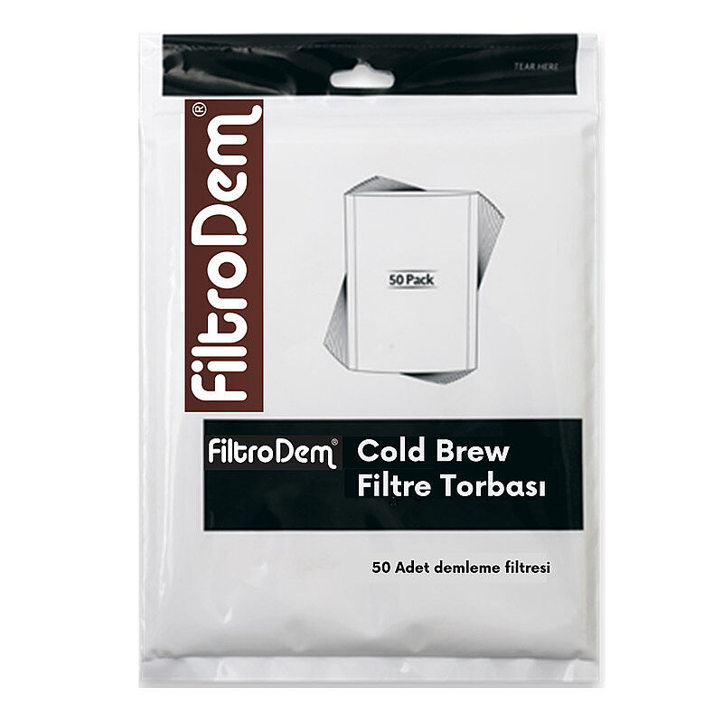 FiltroDem Cold Brew Kahve Demleme Filtre Torbası, 9x20 cm, 50 Adet - FiltroDem