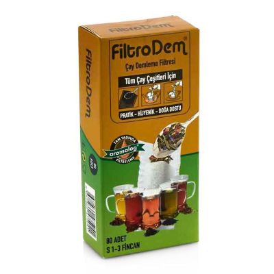 FiltroDem S 1-3 Fincan Çay Demleme Poşeti, 80 Adet - 1