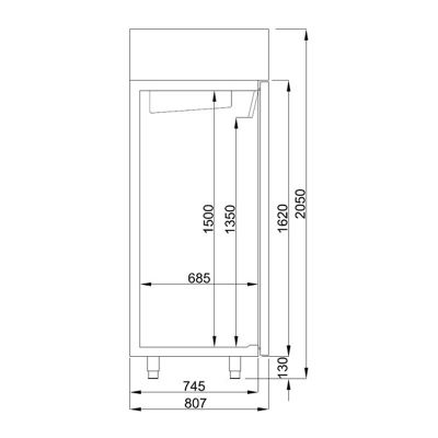 Frenox BL7 Ekonomik Dik Tip Tek Kapılı Derin Dondurucu, 700 L - 2