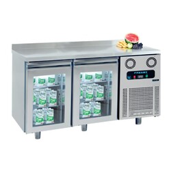 Frenox CGN2-G Horizontal Type Glass Door Undercounter Refrigerator, 2 Doors - Frenox