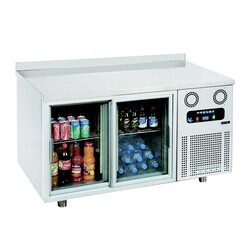 Frenox CGN2-SL Horizontal Type Sliding Glass Door Undercounter Refrigerator, 2 Doors - Frenox