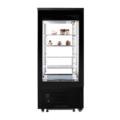 Frenox DN4-SY Upright Cake Display Cabinet, 400 L, Black - Frenox