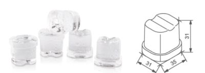 Frozy FR35 آلة صنع الثلج FR35 LSI Hopper Hopper، سعة 32 كجم/يوميًا - Frozy