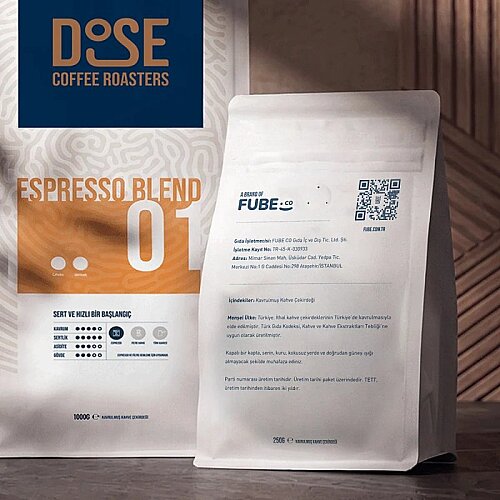 Fube Co DOSE 01 Espresso Blend Çekirdek Kahve, 1000 gr - 4