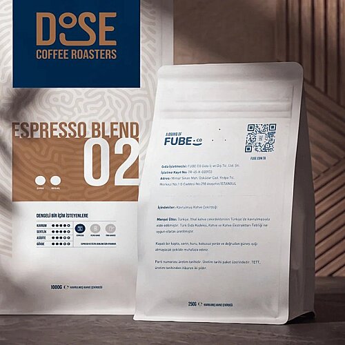 Fube Co DOSE 02 Espresso Blend Çekirdek Kahve, 1000 gr - 4