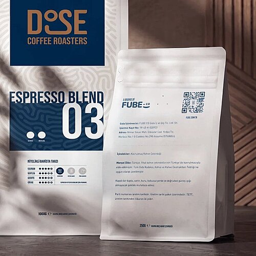 Fube Co DOSE 03 Espresso Blend Çekirdek Kahve, 1000 gr - 4