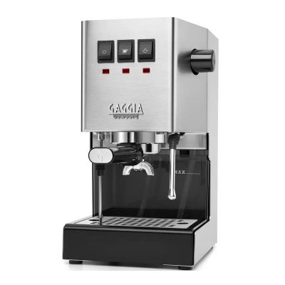 Gaggia RI9481/11 ماكينة ماكينات إسبريسو معدنية كلاسيكية جديدة E24، إينوكس - Gaggia
