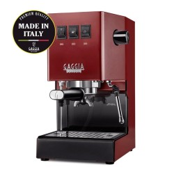 Gaggia RI9481/12 ماكينة تحضير الإسبريسو الكلاسيكية الجديدة E24 المعدنية، أحمر 