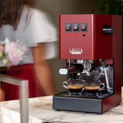 Gaggia RI9481/12 ماكينة تحضير الإسبريسو الكلاسيكية الجديدة E24 المعدنية، أحمر - 5