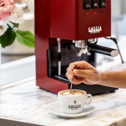 Gaggia RI9481/12 ماكينة تحضير الإسبريسو الكلاسيكية الجديدة E24 المعدنية، أحمر - 7