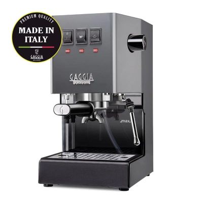 Gaggia RI9481/16 ماكينة إسبريسو معدنية كلاسيكية جديدة E24، جري - Gaggia