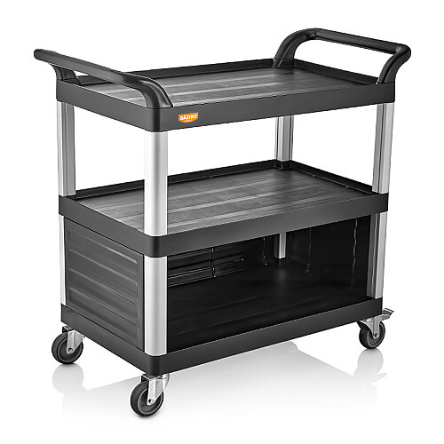 GastroCarry GSAK-01 Demonte Kapalı Servis Arabası, Siyah - 3