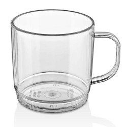 GastroCups GC-06 Thermo Tray Compatible Cup with Handle, 230 ml, Clear - GastroCups