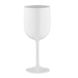 GastroCups GC-08 Polycarbonate Wine Glass, 400 ml, White - GastroCups
