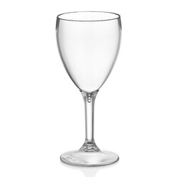 GastroCups GC-42 Polycarbonate Wine Glass, 255 ml, Clear - GastroCups