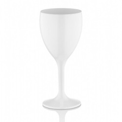 GastroCups GC-42 زجاج نبيذ من البولي كربونات، 255 مل، أبيض - GastroCups