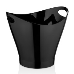 GastroCups GCIB-02 Polycarbonate Ice Bucket, 6 L, Black - GastroCups