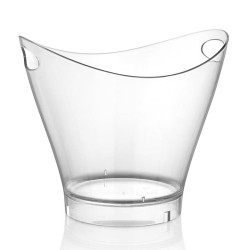 GastroCups GCIB-02 Polycarbonate Ice Bucket, 6 L, Clear - GastroCups