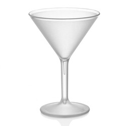 GastroCups Kumlu Martini Bardağı, 280 ml, Tritan, Şeffaf - GastroCups