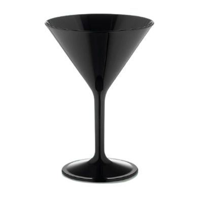 GastroCups Polikarbonat Martini Bardağı, 280 ml, Siyah - 1