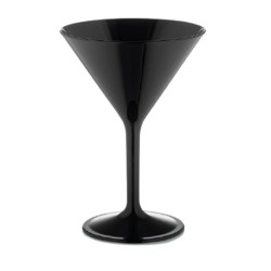 GastroCups Polycarbonate Martini Glass, 280 ml, Black - GastroCups