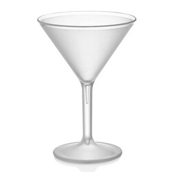 GastroCups Sand Martini Glass, 280 ml, Polycarbonate, Clear - GastroCups