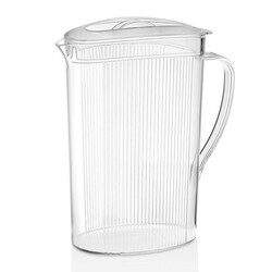 GastroCups Polikarbonat Kapaklı Soft Sürahi, 2.2 L, Şeffaf - GastroCups