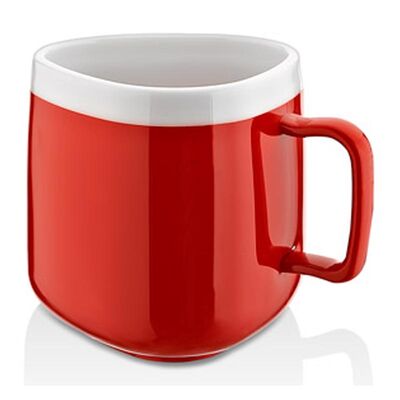 GastroCups Üçgen Kupa, 360 ml, Polikarbonat, Kırmızı-Beyaz - 1