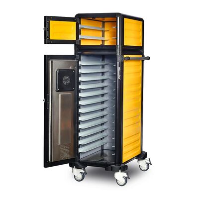 Gastrolley 100/25 Tekli Hastane Sıcak Servis Arabası, Isıtmalı+Nötr, 57x79x158 cm - 2