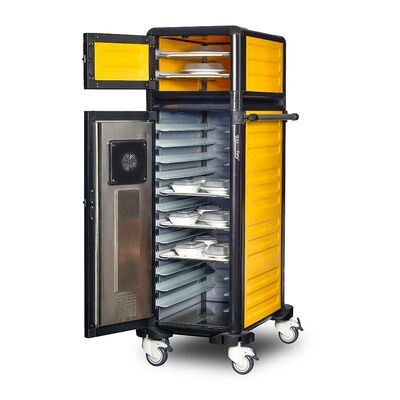 Gastrolley 100/25 Tekli Hastane Sıcak Servis Arabası, Isıtmalı+Nötr, 57x79x158 cm - 3
