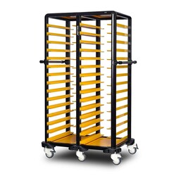 عربة خدمة ذاتية مزدوجة Gastrolley 150، عربة خدمة ذاتية مزدوجة، مفتوحة من حولها، 104x71x174 سم - Gastrolley