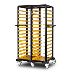 Gastrolley 150 Тележка с двойным сервисным подносом, открытая по кругу, 101x71x174 см - Gastrolley