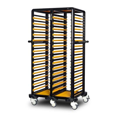 Gastrolley 150 İkili Gastronorm Küvet Taşıma Arabası, Etrafı Açık, 93x71x174 cm - 1