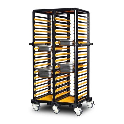 Gastrolley 150 İkili Gastronorm Küvet Taşıma Arabası, Etrafı Açık, 93x71x174 cm - 2