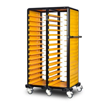 Gastrolley 150 İkili Self Servis Arabası, 2 Yanı Kapalı, 104x71x174 cm - 1
