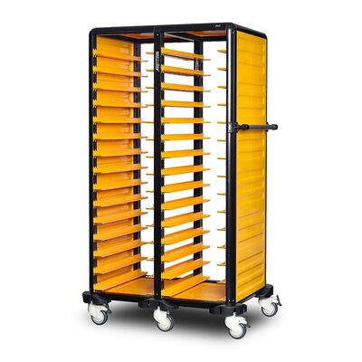 Gastrolley 150 İkili Servis Tepsi Arabası, 2 Yanı Kapalı, 101x71x174 cm - 1