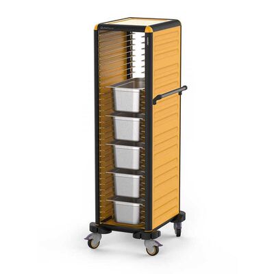 Gastrolley 150 Tekli Gastronorm Küvet Taşıma Arabası, 2 Yanı Kapalı, 53x71x174 cm - 1