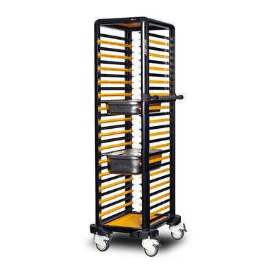 Gastrolley 150 Tekli Gastronorm Küvet Taşıma Arabası, Etrafı Açık, 53x71x174 cm - 2